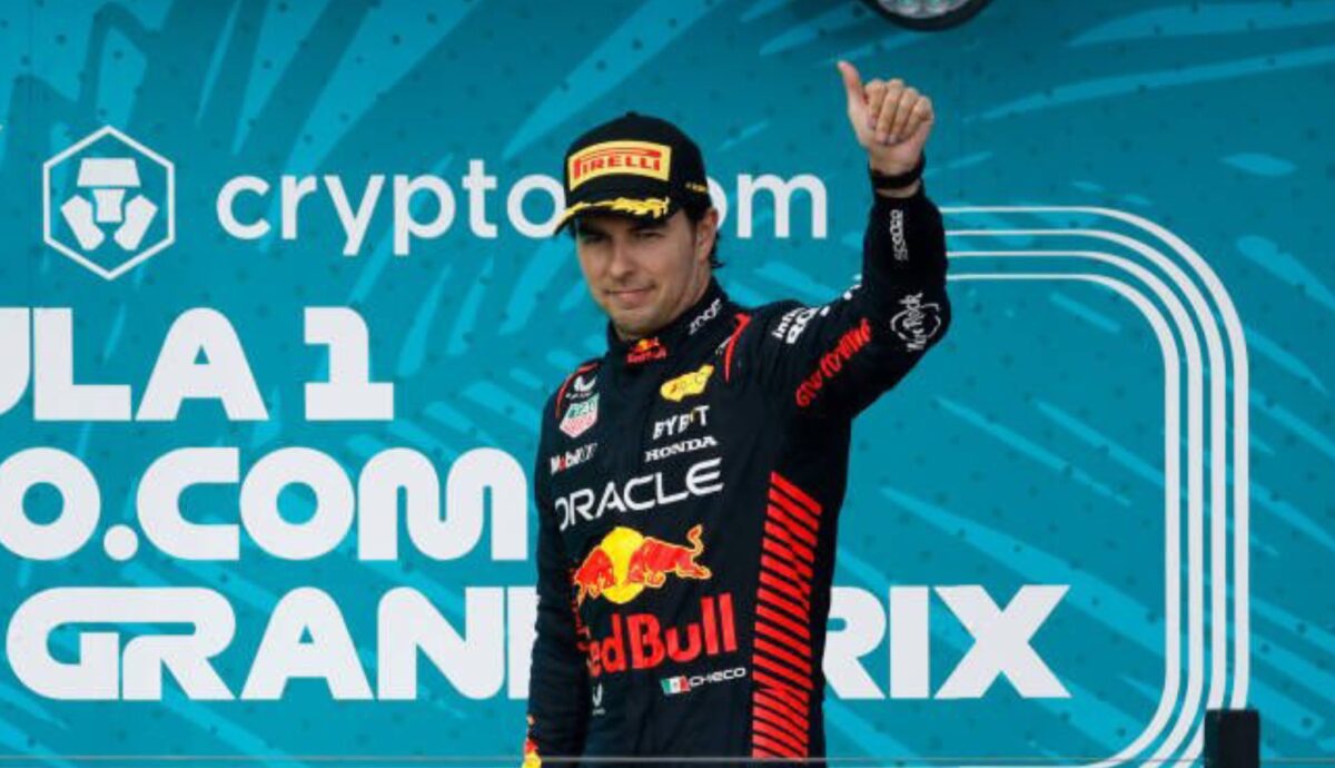 «Checo» Pérez logra subirse al podio en el Gran Premio de Miami