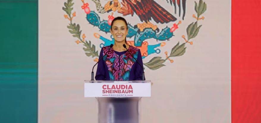 Claudia Sheinbaum celebra como virtual presidenta de México