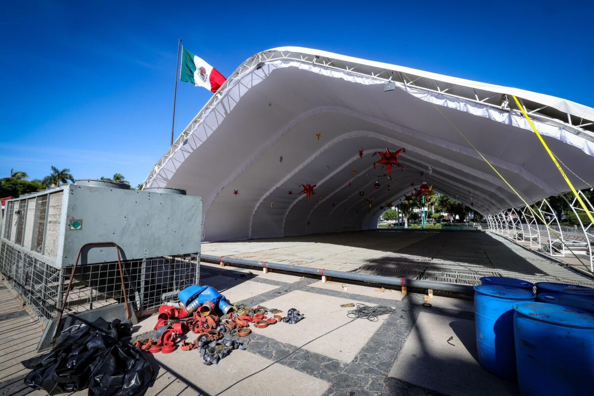 Alistan para el martes 18 apertura de la pista de hielo en Palacio de Gobierno