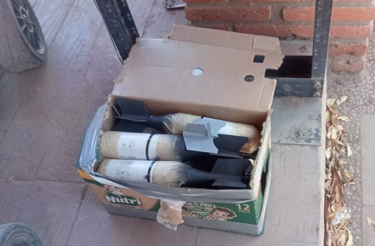 Aseguran 13 artefactos explosivos en una finca de Colinas del Tamazula